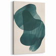 Minimalist Abstract Art in Deep Green Tones - Modern Simple Wall Decor