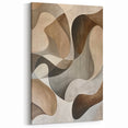 Minimalist Abstract Flowing Shapes Art in Neutral Tones - Modern Wall Decor