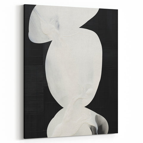 Minimalist Abstract Art in Black and White - Modern Elegant Wall Decor