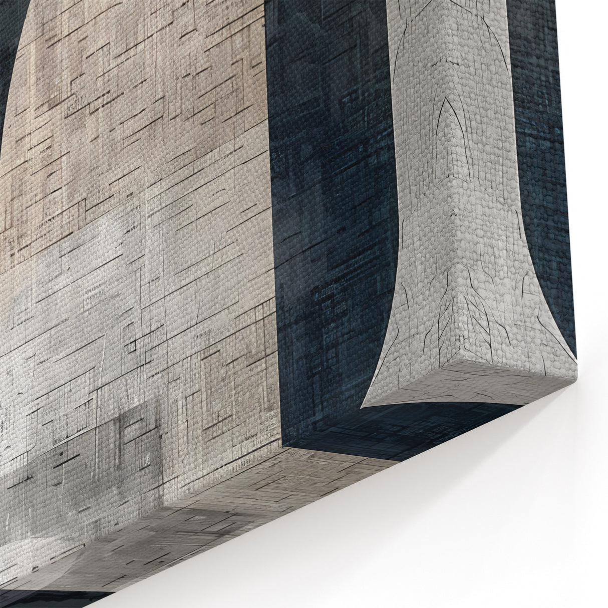 Textured Geometric Abstract Art in Black and Brown - Modern Wall Decor