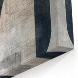 Textured Geometric Abstract Art in Black and Brown - Modern Wall Decor