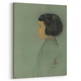 Modern Wall Art Print - Young Woman in Profile by Redon - Elegant Decor