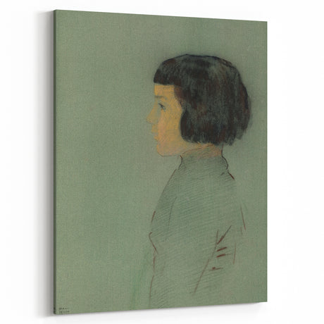 Modern Wall Art Print - Young Woman in Profile by Redon - Elegant Decor