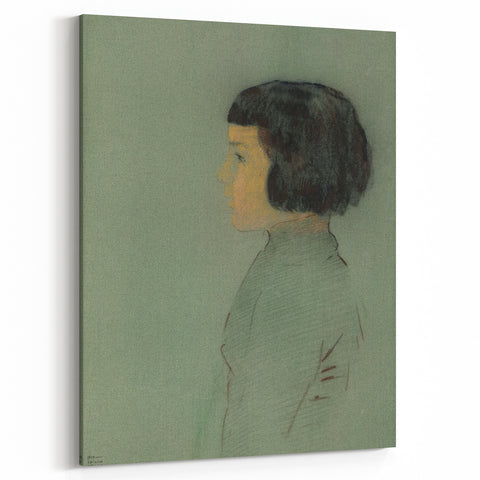Modern Wall Art Print - Young Woman in Profile by Redon - Elegant Decor
