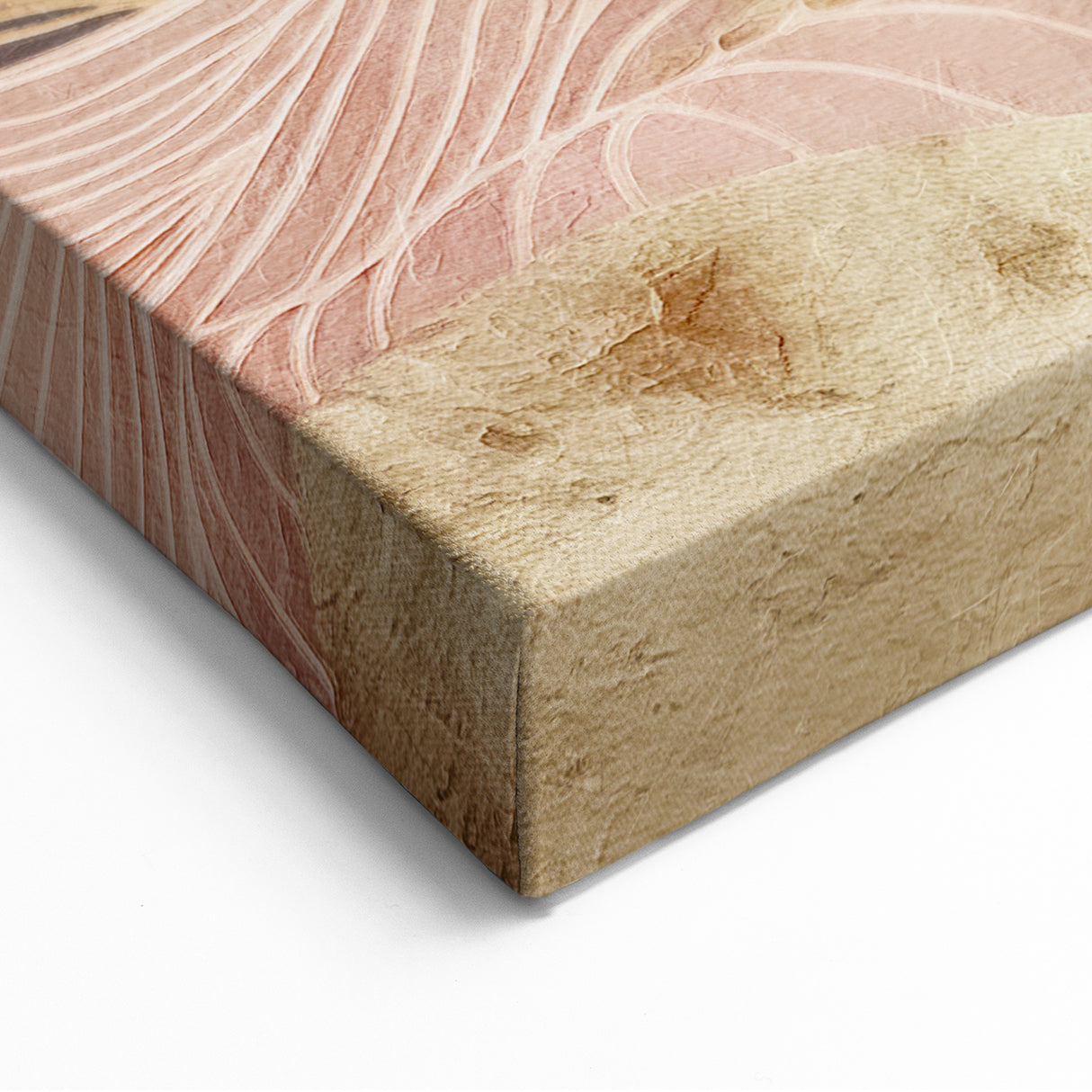 Modern Landscape Abstract Canvas Art – Elegant Pastel & Gold Design