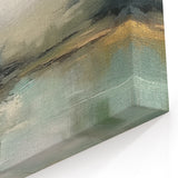 Contemporary Landscape Abstract Canvas – Serene Misty Blue & Beige Art