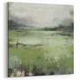 Nature's Harmony Landscape Canvas Art – Tranquil Green Abstract Design