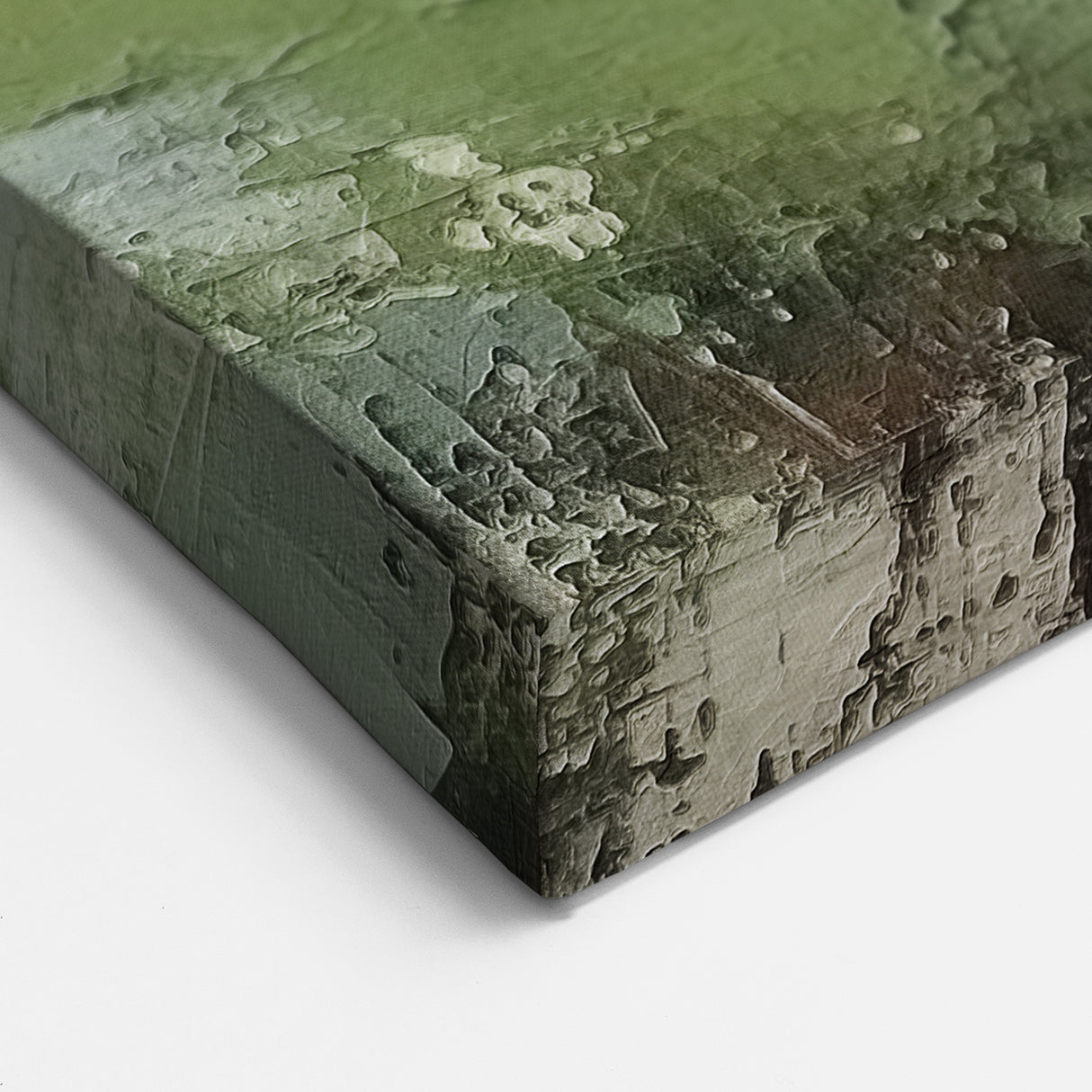 Nature's Harmony Landscape Canvas Art – Tranquil Green Abstract Design