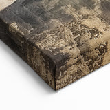 Rustic Tree Landscape Abstract Art – Golden Glow Canvas for Modern Decor