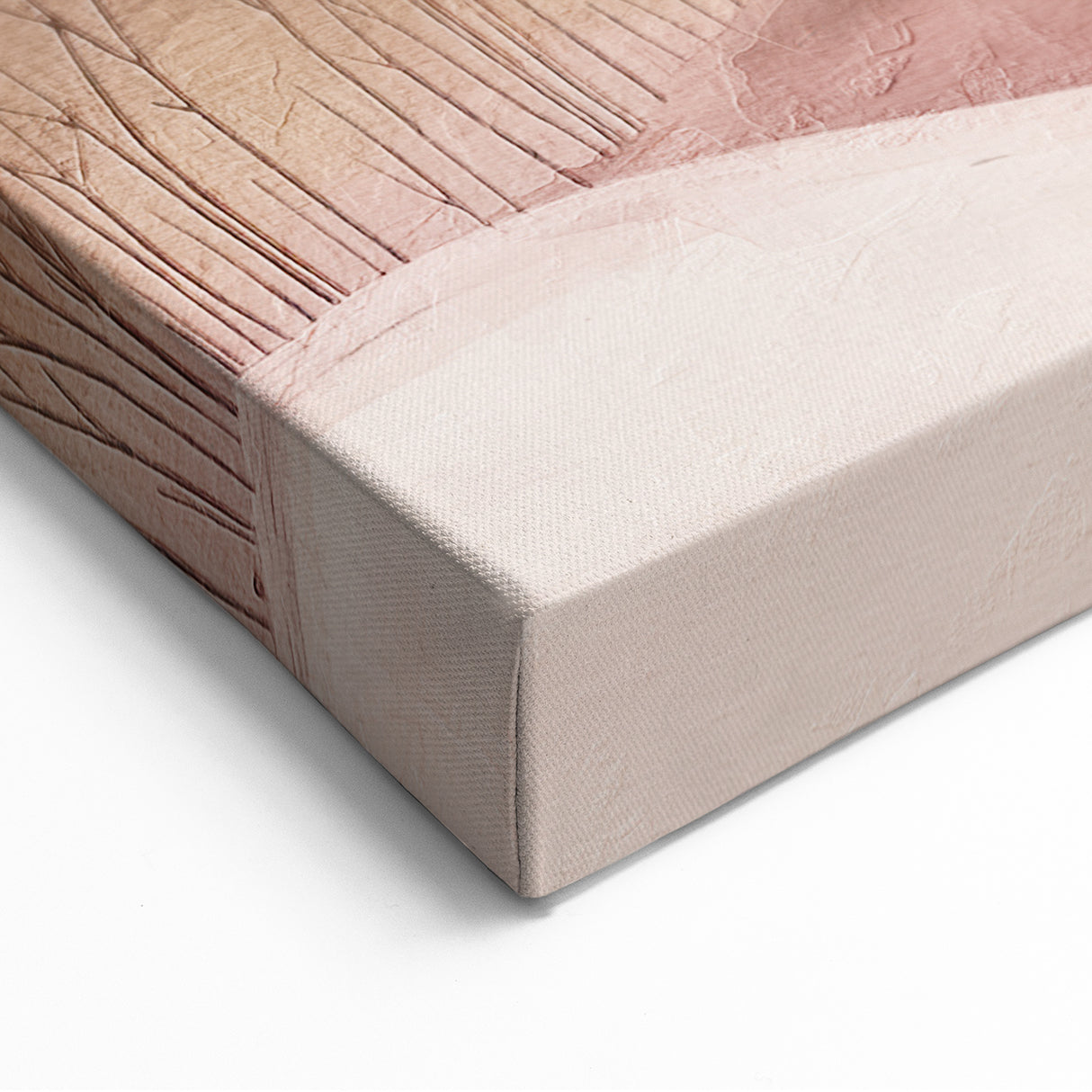 Soft Pink Landscape Abstract Art – Dreamy Pastel Canvas Wall Decor