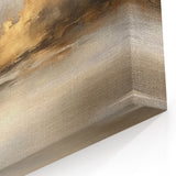 Golden Glow Abstract Landscape Art – Modern Tranquil Canvas Wall Decor