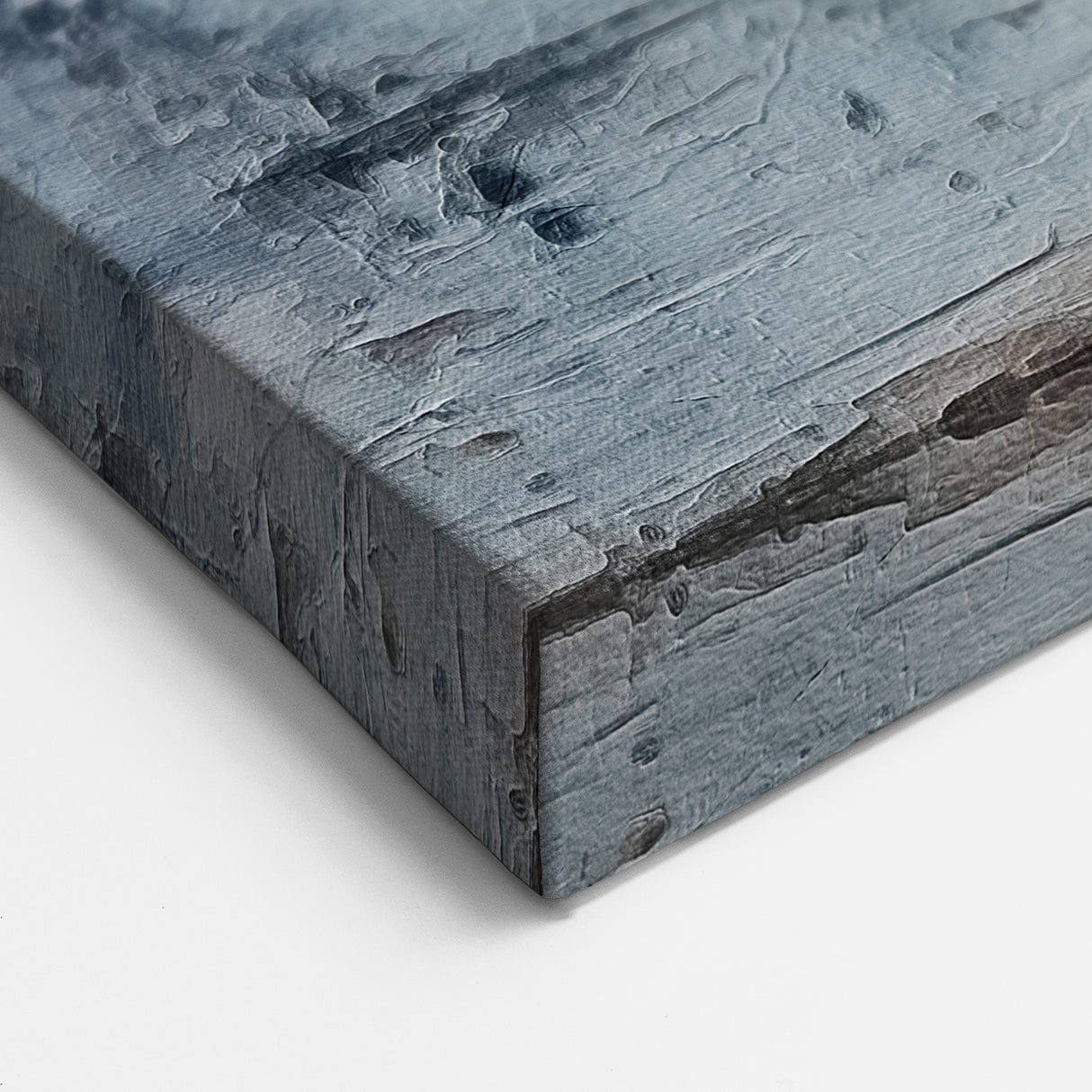 Abstract Landscape Art - Serene Gray and Blue Modern Landscape Wall Decor