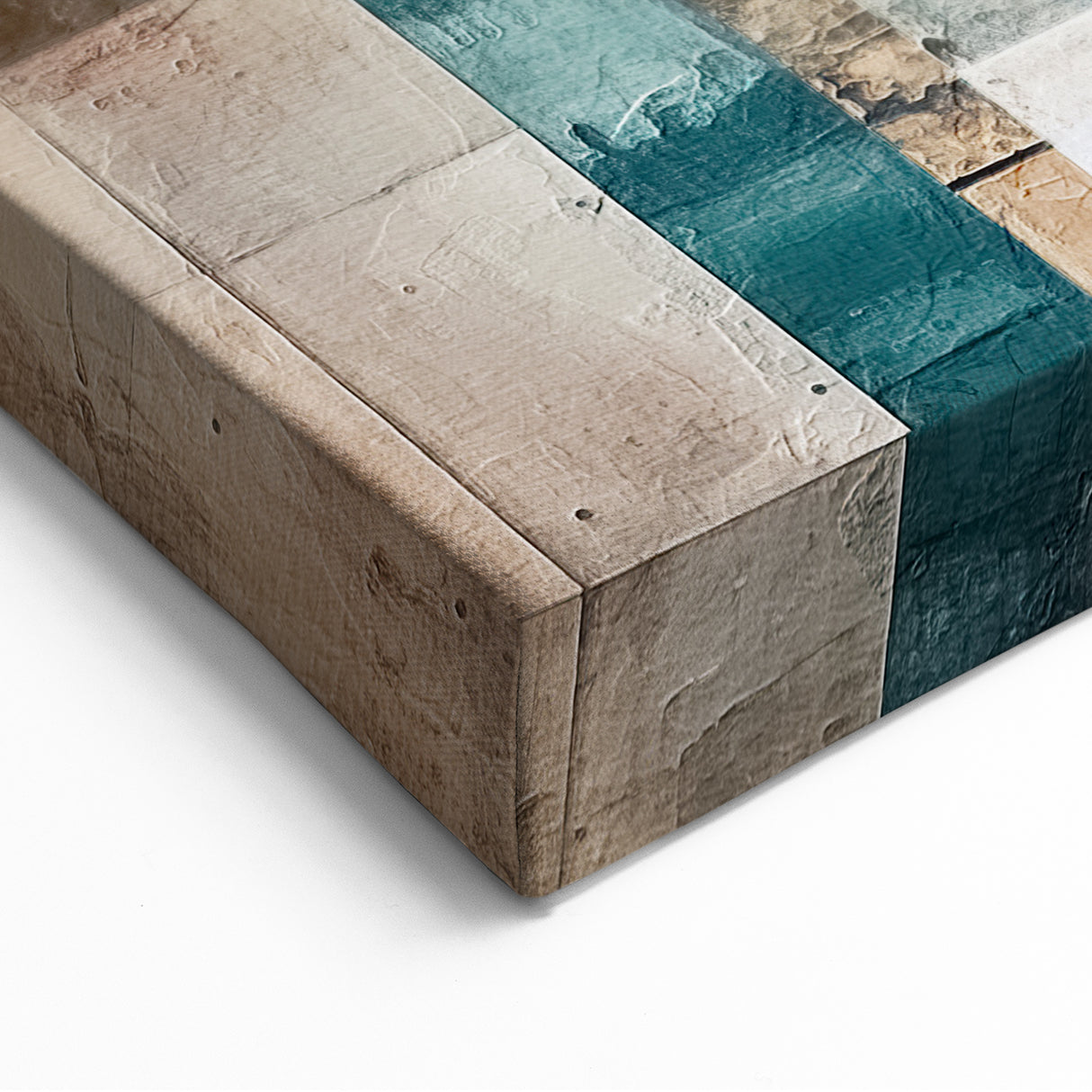 Intricate Archway Abstract Architecture Canvas - Beige and Green Wall Art