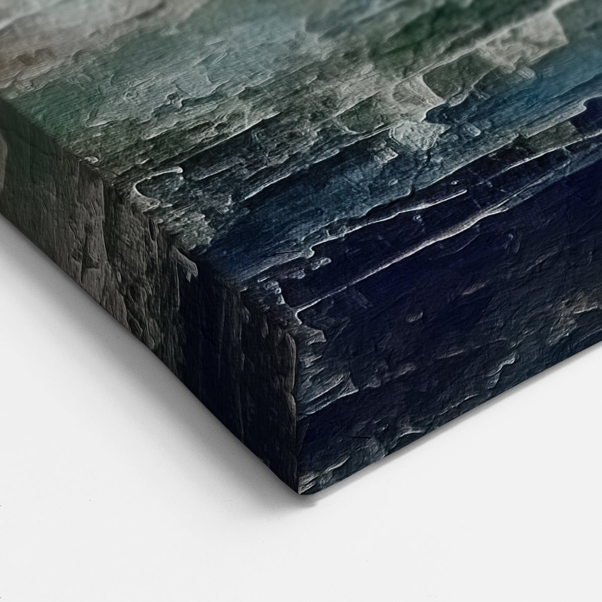 Landscape Abstract Canvas Art - Calm Waters and Coastal Horizon Wall Decor