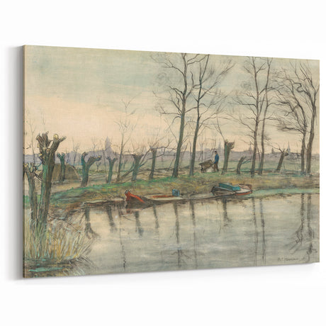 Modern Wall Art: Serene Amsterdam Landscape with Minimalist Touch