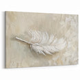 Minimalist Feather Texture Art in Neutral Tones - Modern Wall Decor