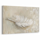 Minimalist Feather Texture Art in Neutral Tones - Modern Wall Decor