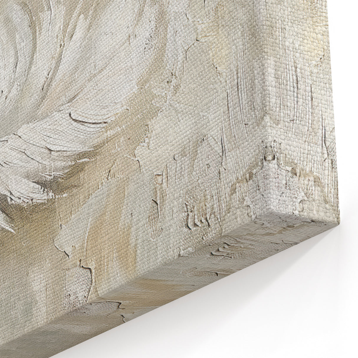 Minimalist Feather Texture Art in Neutral Tones - Modern Wall Decor