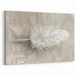 Minimalist Feather Texture Art in Soft Gray Tones - Elegant Wall Decor