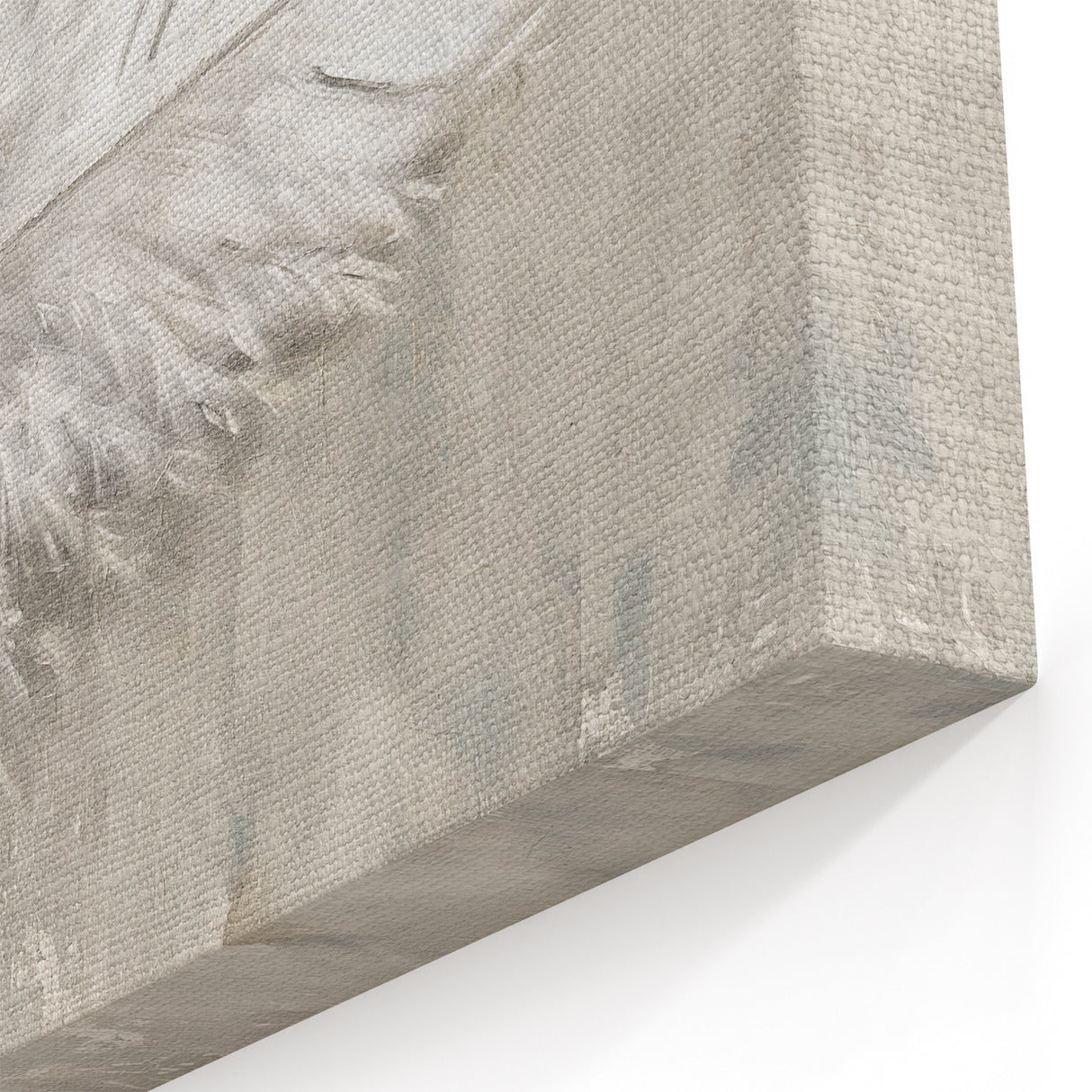 Minimalist Feather Texture Art in Soft Gray Tones - Elegant Wall Decor