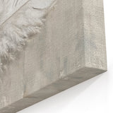Minimalist Feather Texture Art in Soft Gray Tones - Elegant Wall Decor