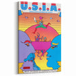 Modern Wall Art: Bold U.S.I.A. Psychedelic Poster by Peter Max