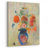 Modern Wall Art: Odilon Redon's Vibrant Floral Vase in Pastel Hues