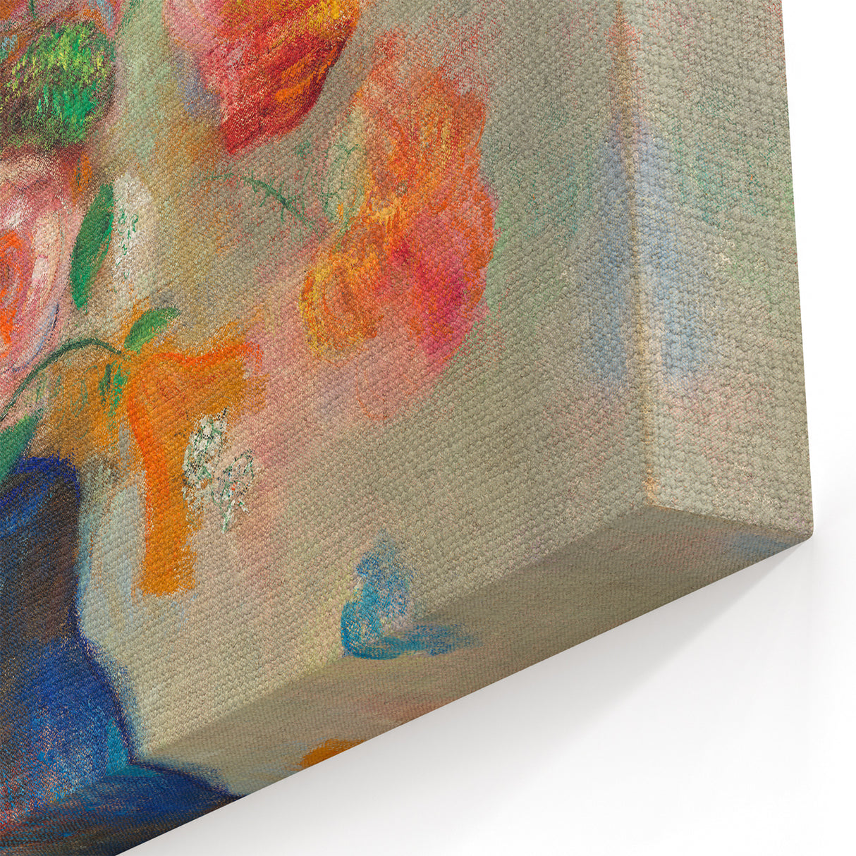 Modern Wall Art: Odilon Redon's Vibrant Floral Vase in Pastel Hues