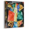 Modern Wall Art: Bold Abstract Composition in Blue, Yellow, and Green
