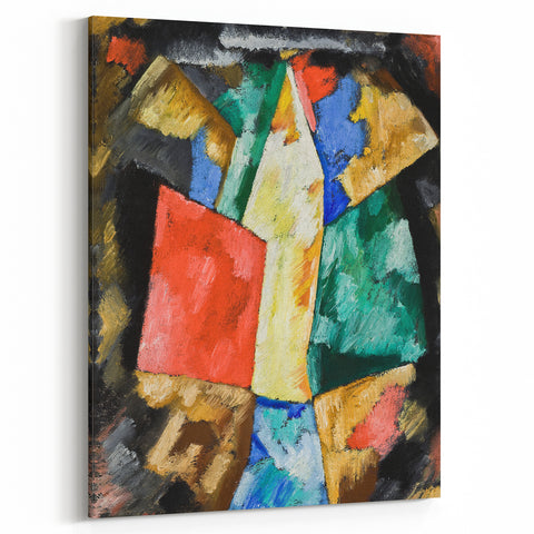 Modern Wall Art: Bold Abstract Composition in Blue, Yellow, and Green