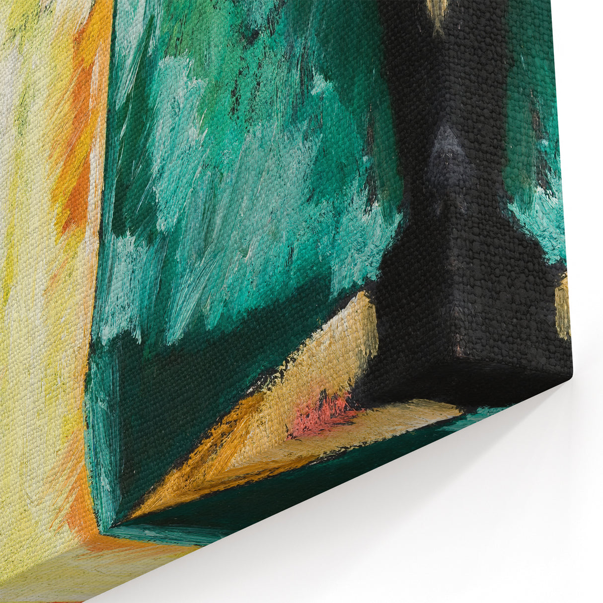 Modern Wall Art: Bold Abstract Composition in Blue, Yellow, and Green