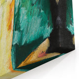 Modern Wall Art: Bold Abstract Composition in Blue, Yellow, and Green