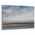 Modern Landscape Abstract - Moody Skies and Golden Horizon Canvas Art