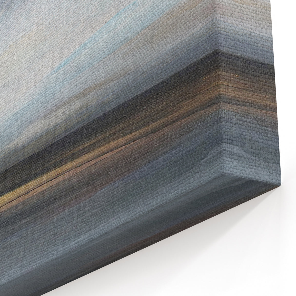 Modern Landscape Abstract - Moody Skies and Golden Horizon Canvas Art