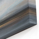 Modern Landscape Abstract - Moody Skies and Golden Horizon Canvas Art