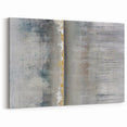 Modern Abstract Canvas - Metallic Gray and Gold Textured Wall Art