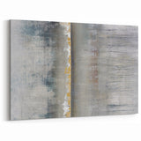 Modern Abstract Canvas - Metallic Gray and Gold Textured Wall Art