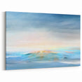 Serene Abstract Landscape - Pastel Sunrise Over Ocean Canvas Art