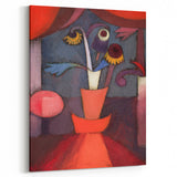 Modern Wall Art: Paul Klee’s Abstract Autumn Flowers in Bold Hues