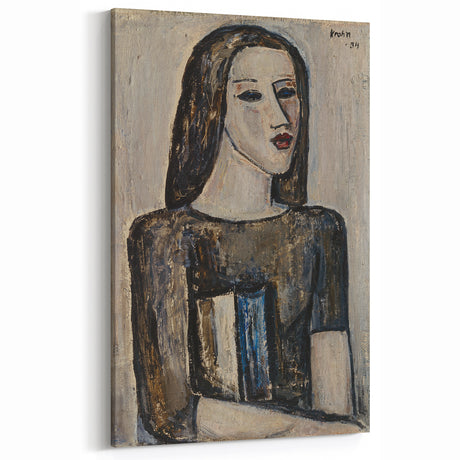 Modern Wall Art: Ernst Krohn’s Schoolgirl Portrait in Subdued Tones