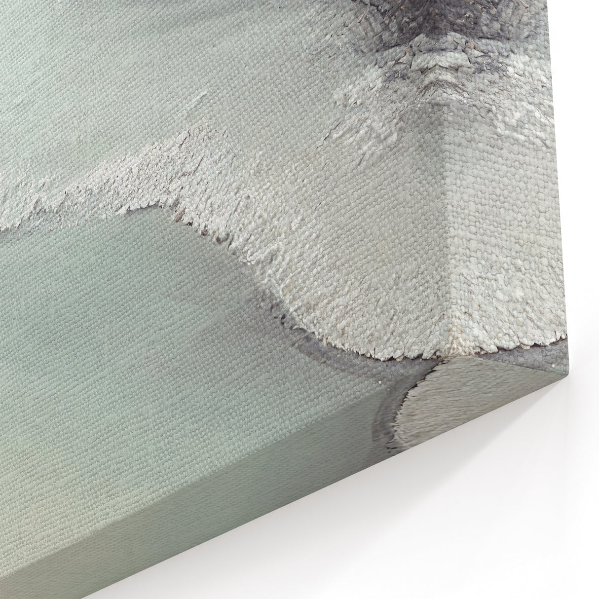Abstract Scenery Canvas - Coastal Waves in Neutral Tones Wall Art