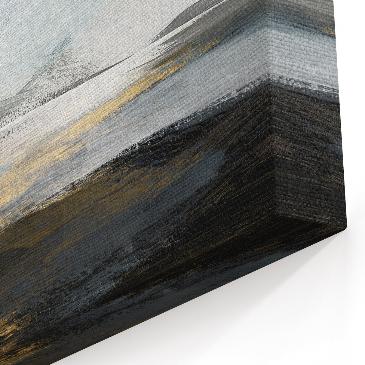 Modern Landscape Abstract Canvas - Golden Twilight Horizon Art