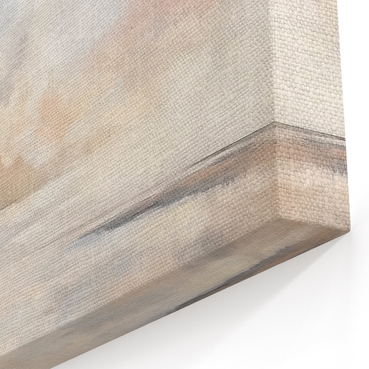 Contemporary Landscape Abstract Art - Soft Blue & Beige Canvas Print