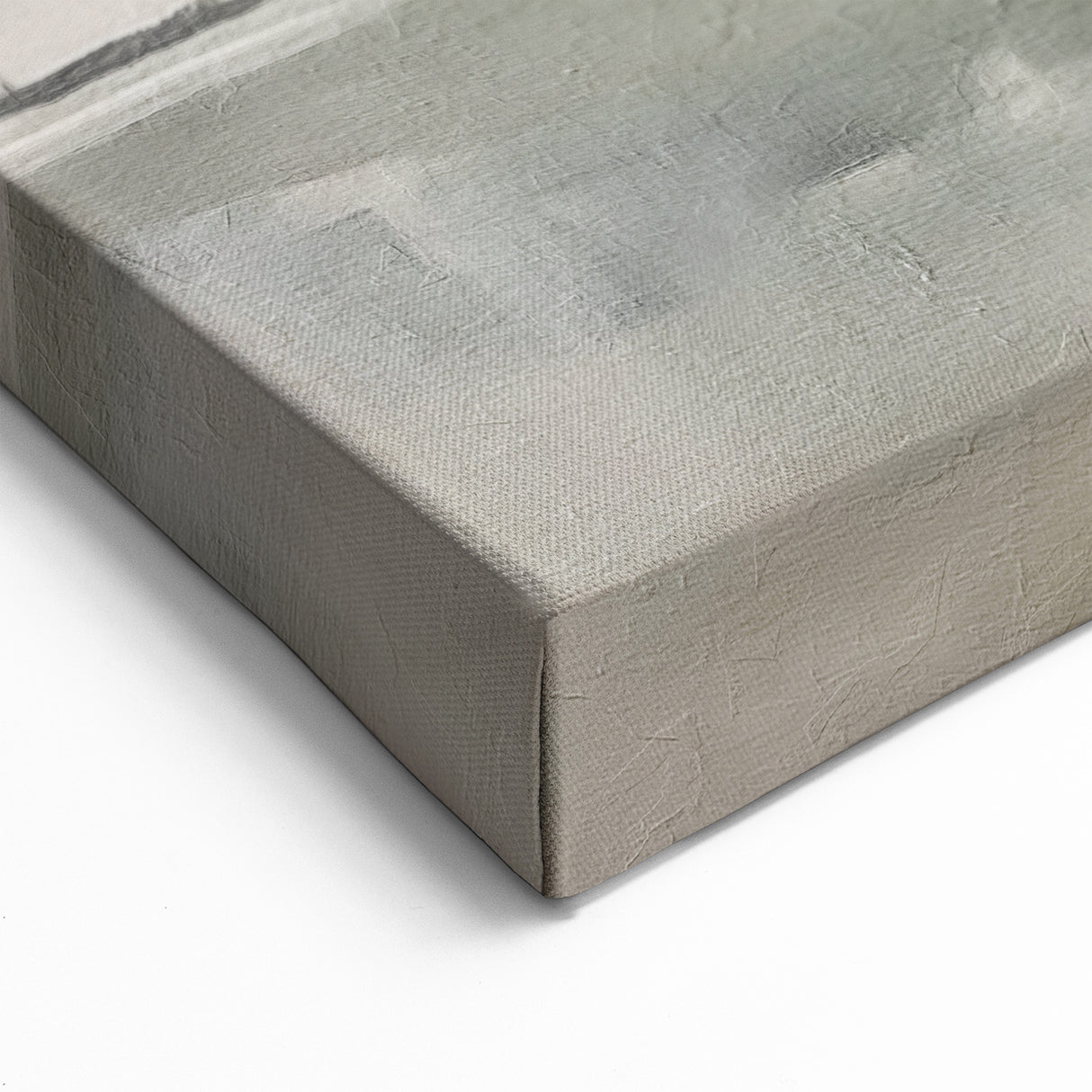 Soft Gray Abstract Landscape Art - Minimalist Pastel Canvas Wall Decor