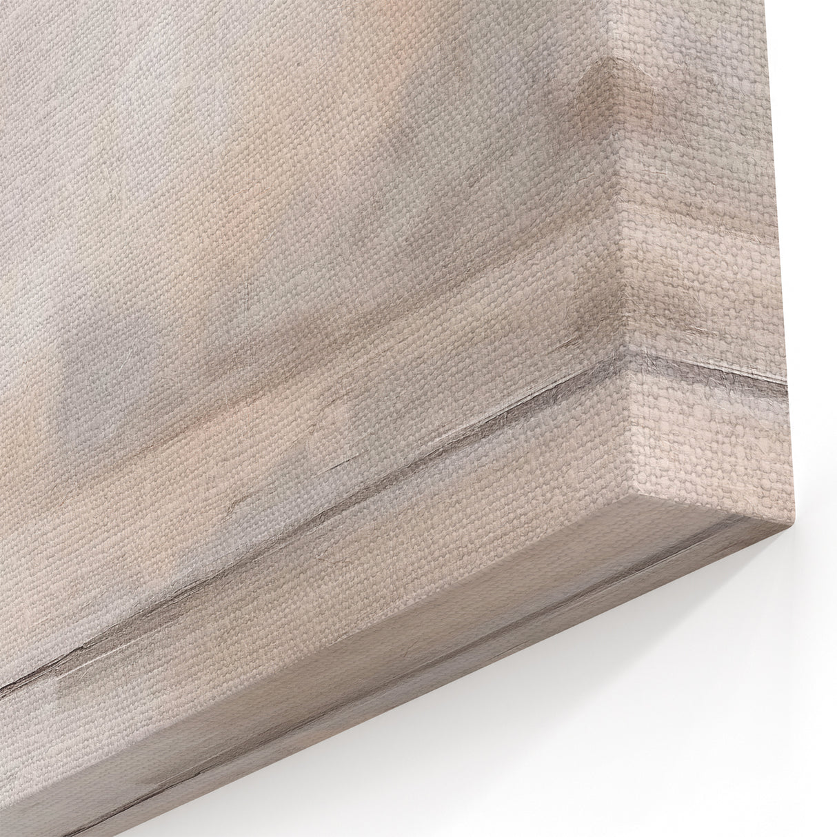 Minimalist Abstract Landscape Art - Soft Beige & Cream Canvas Decor