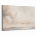 Minimalist Landscape Abstract Art - Soft Beige & Gray Canvas Decor