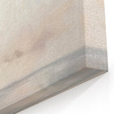 Minimalist Landscape Abstract Art - Soft Beige & Gray Canvas Decor