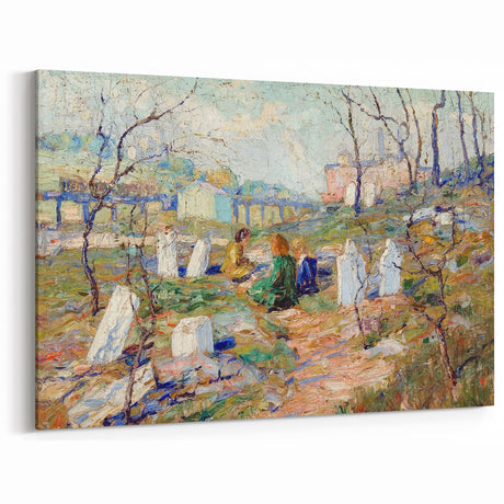 Modern Wall Art - Tranquil Graveyard Scene by Ernest Lawson - Contemporary Decor
