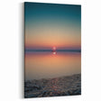 Sunset Glow Abstract Landscape Art - Vibrant Pink & Blue Wall Decor