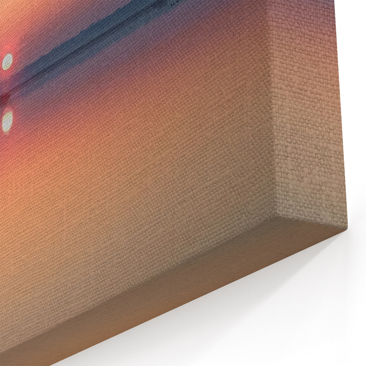 Sunset Glow Abstract Landscape Art - Vibrant Pink & Blue Wall Decor